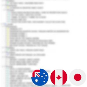PACK Canada - Japon - Australie 2025
